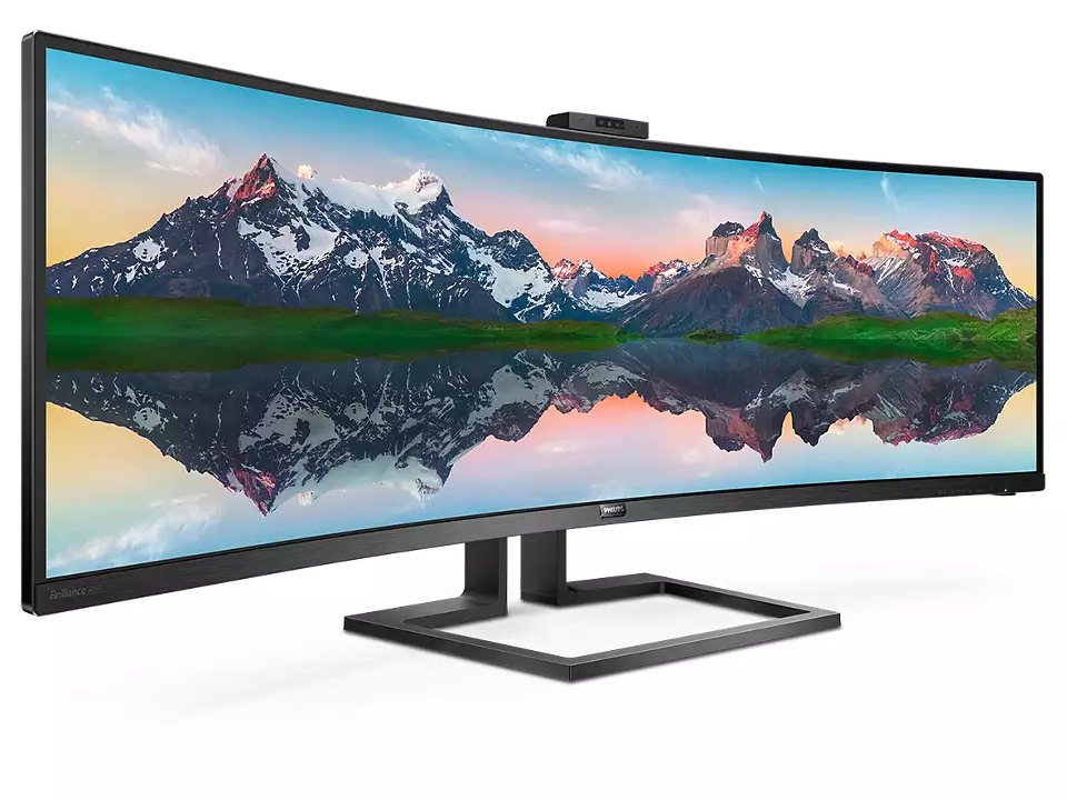 Monitor Business PHILIPS 49" 499P9H, Curved VA, 5120x1440, USB-C, WebCam, Boxe [11]