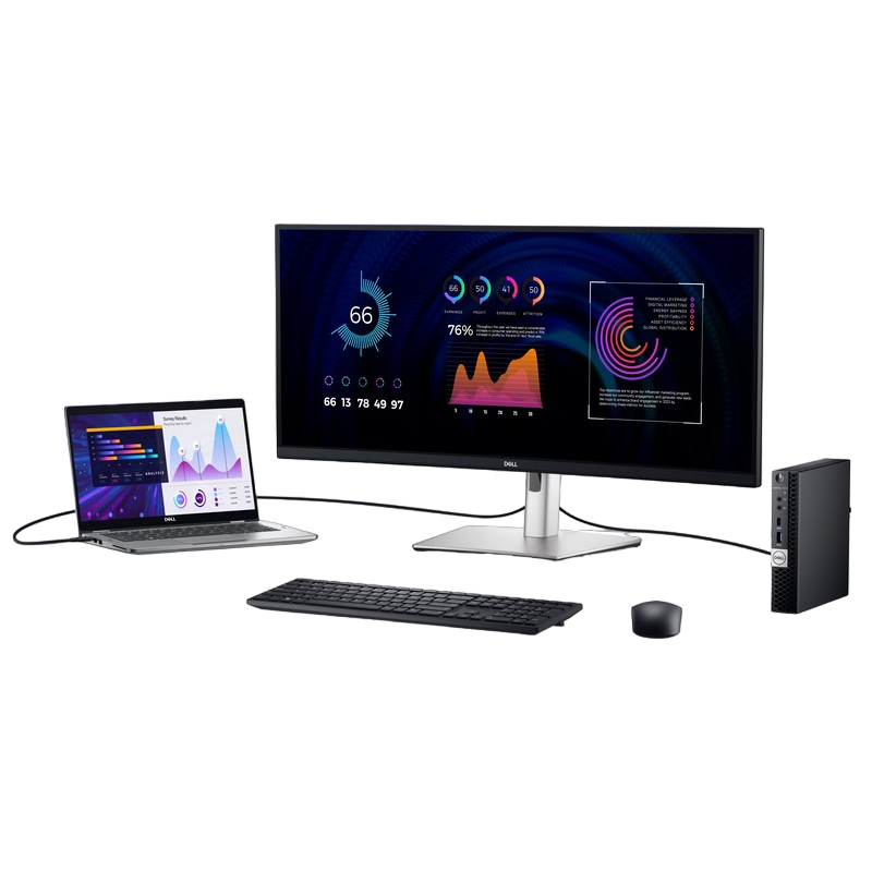 Monitor DELL 34" P3424WE, Curved IPS, 3440x1440, USB-C, LAN, Pivot, Negru [4]