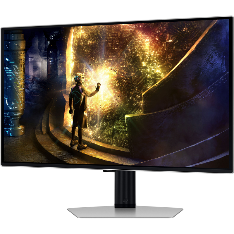 Monitor OLED Gaming Samsung 27" Odyssey G6 S27DG612, QHD, 240Hz, 0.03ms, Pivot, Silver [26]