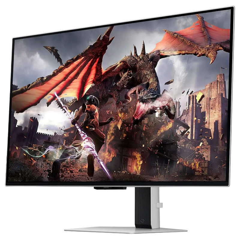 Monitor OLED Gaming Samsung 31.5" Odyssey G8 S32DG800, 4K, 240Hz, 0.03ms, G-Sync/FreeSync, Silver [7]