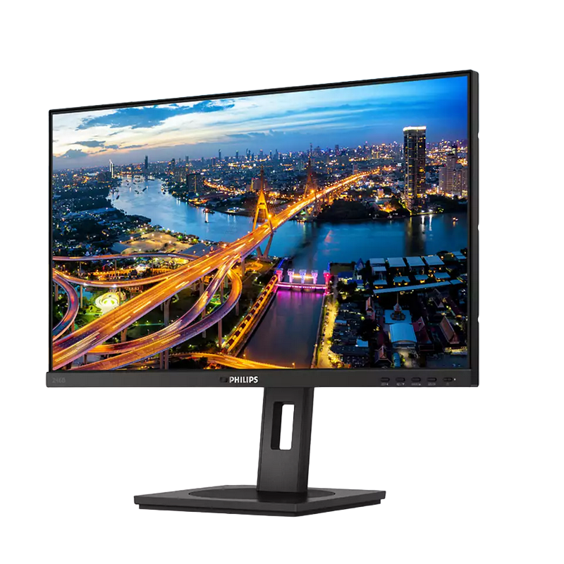 Монитор PHILIPS 23.8" 246B1, IPS, QHD 2560x1440, 75Гц, LAN, USB-C, с динамиками, Pivot, Черный [6]