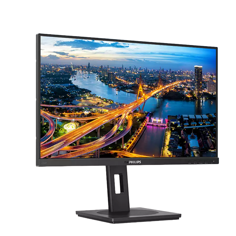 Монитор PHILIPS 23.8" 246B1, IPS, QHD 2560x1440, 75Гц, LAN, USB-C, с динамиками, Pivot, Черный [4]
