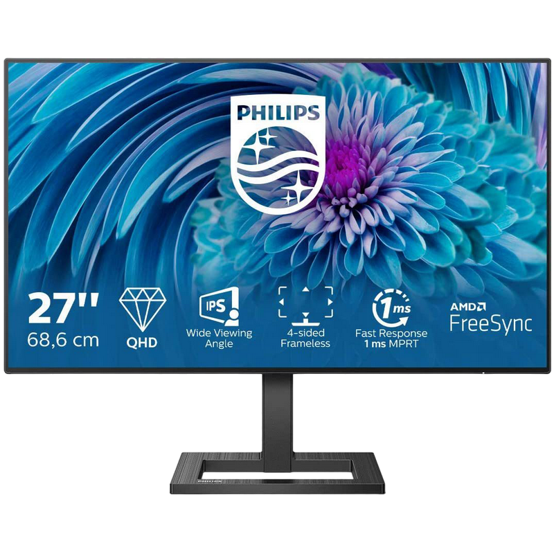Monitor PHILIPS 27" 275E2FAE, IPS, QHD, 75Hz, 1ms, HDR, Boxe, Negru [8]