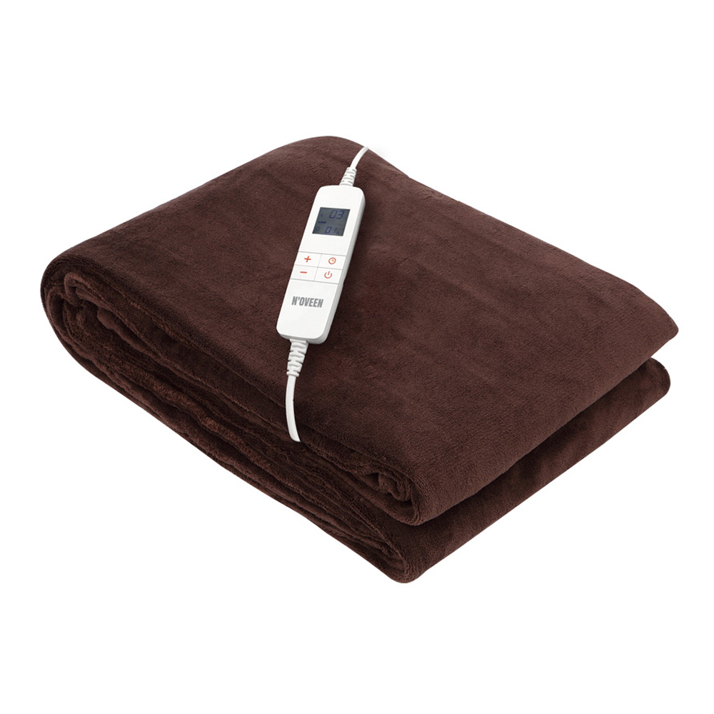 NOVEEN Electric Heated Blanket EB655 Brown 180x130 cm [1]