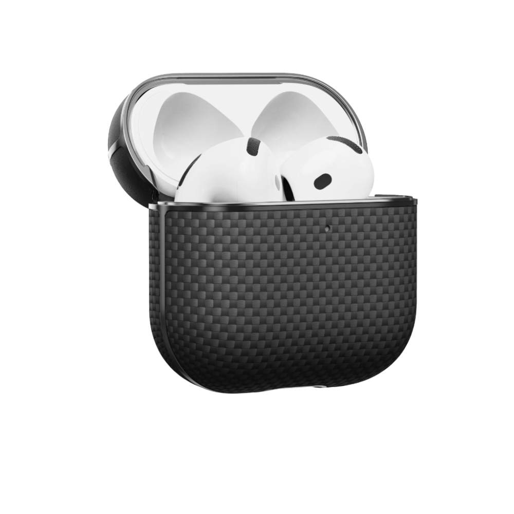 Pitaka Aramid Fiber Case for AirPods 4 Black/Gray [1]