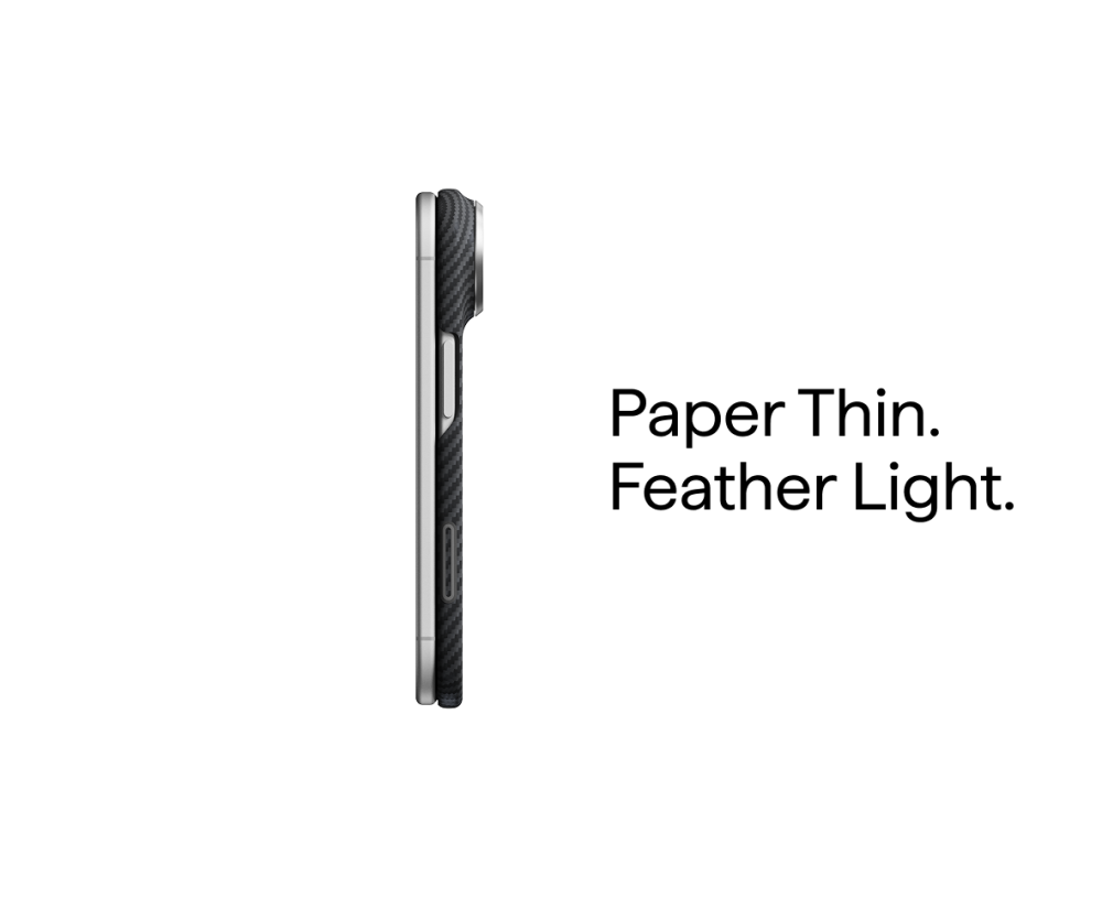 Pitaka Edge Case for iPhone 18 Fold Back Cover Black Grey [2]