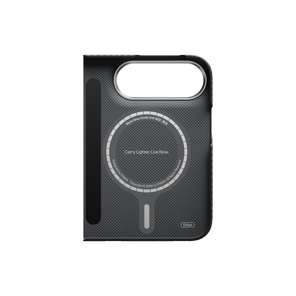 Pitaka Edge Case for iPhone 18 Fold Back Cover Black Grey [7]