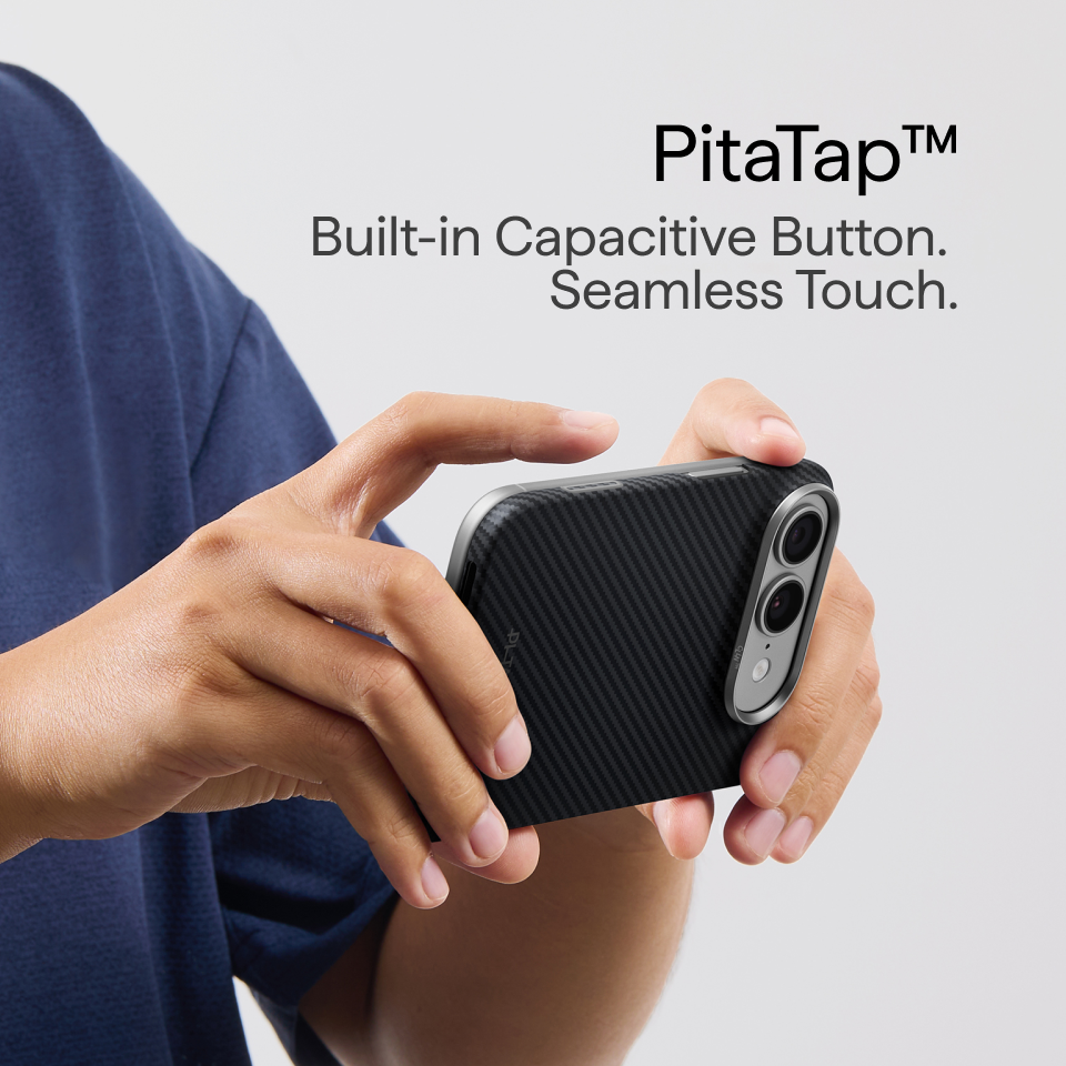 Pitaka Edge Case for iPhone 18 Fold Back Cover Black Grey [3]