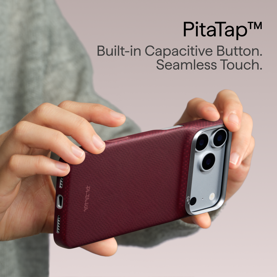 Pitaka Edge Case for iPhone 18 Pro Burgundy [4]