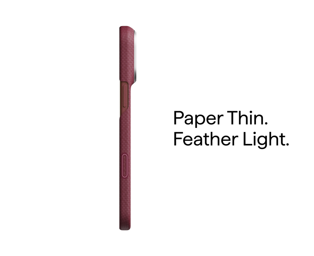 Pitaka Edge Case for iPhone 18 Pro Burgundy [3]