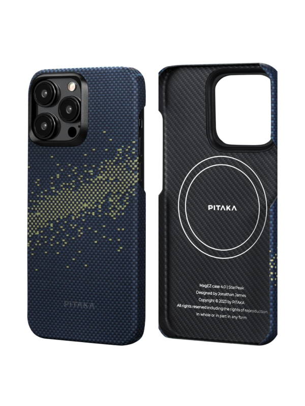 Чехол PITAKA Fusion Weaving MagEZ 4 Milky Way Galaxy для iPhone15 Pro [1]