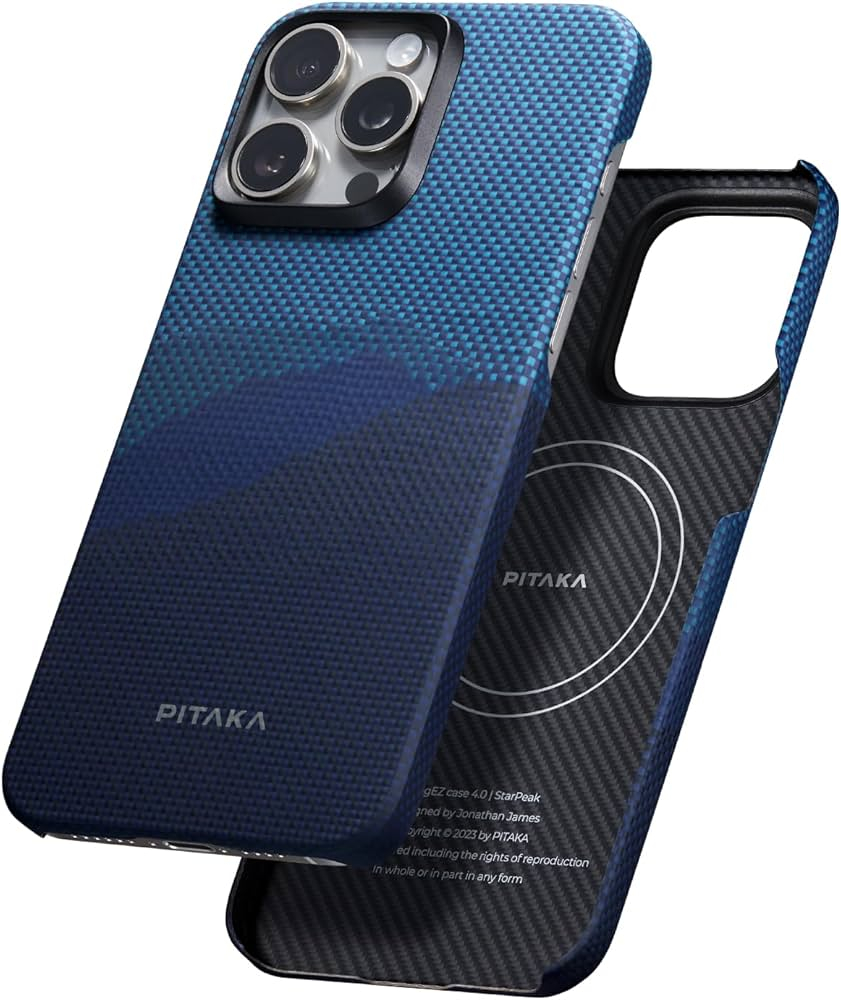 Чехол PITAKA Fusion Weaving MagEZ 4 Over the Horizon для iPhone15 Pro Max [1]