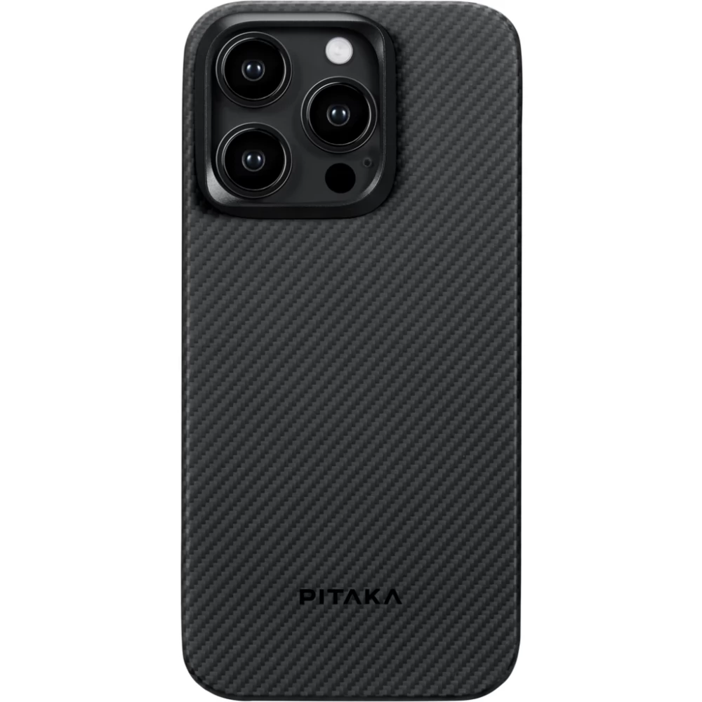 Husa PITAKA MagEZ 4 Black/Grey Twill 600D pentru iPhone15 Pro [1]