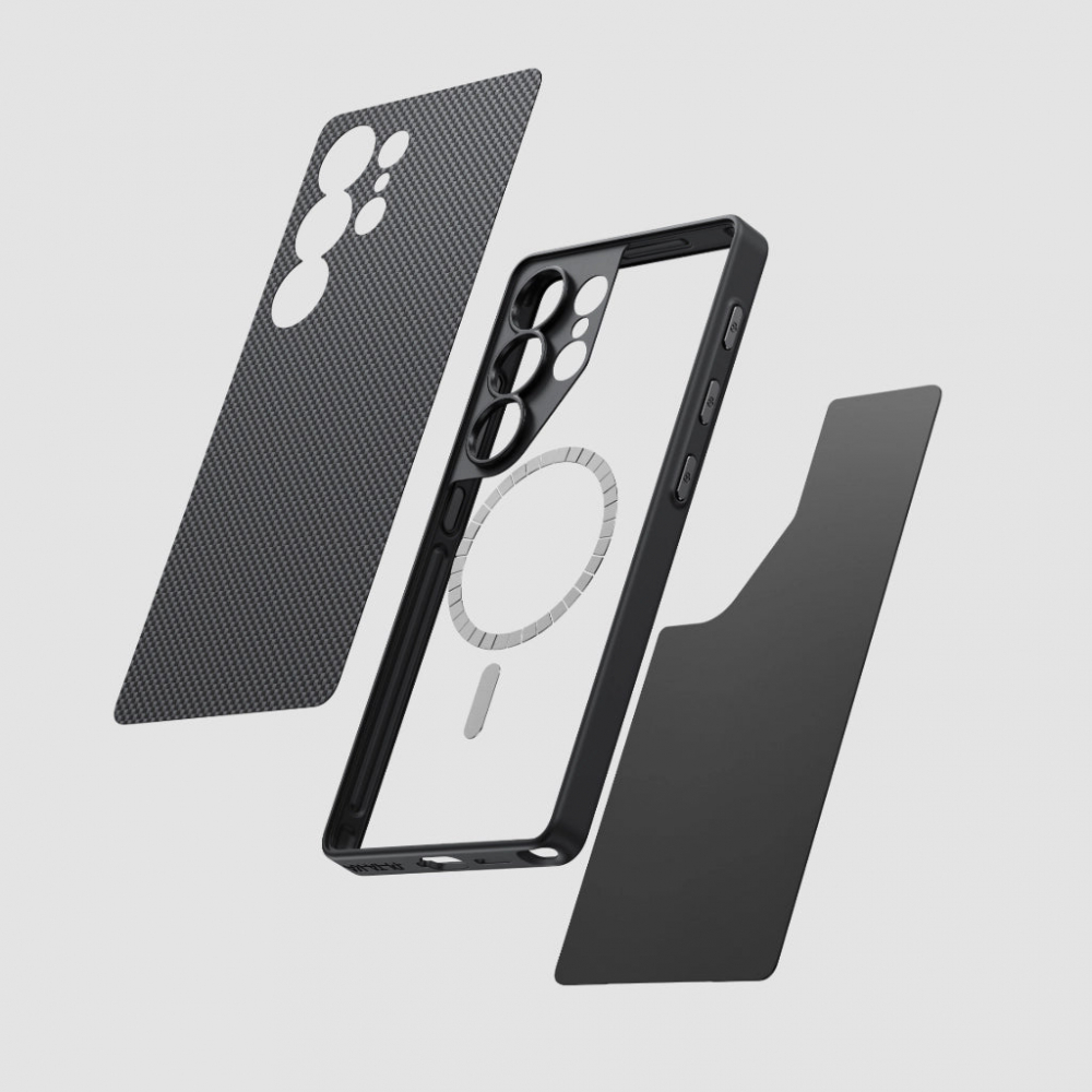 Чехол Pitaka PIN Button для Samsung Galaxy S25 Ultra Black/Grey [8]