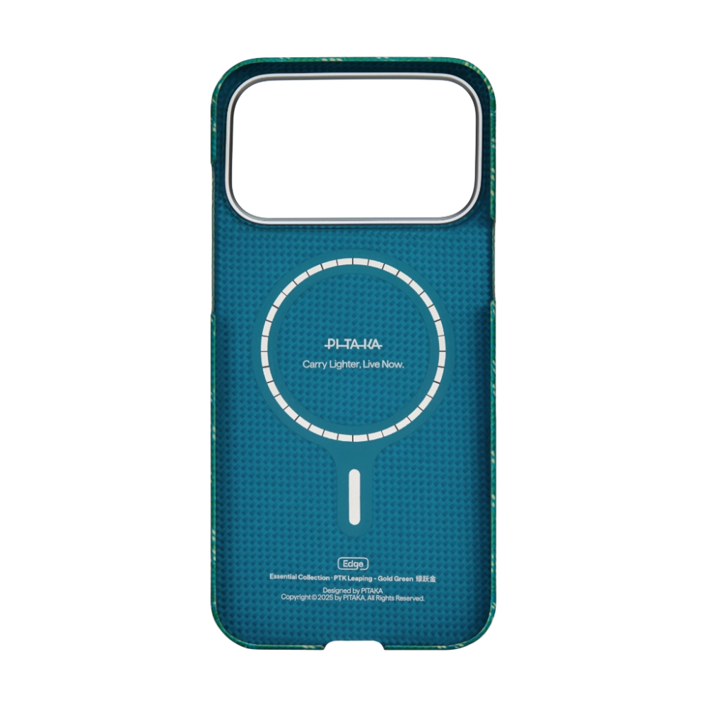 Pitaka Ultra-Slim Case for  iPhone 17 Pro Gold/Green [2]