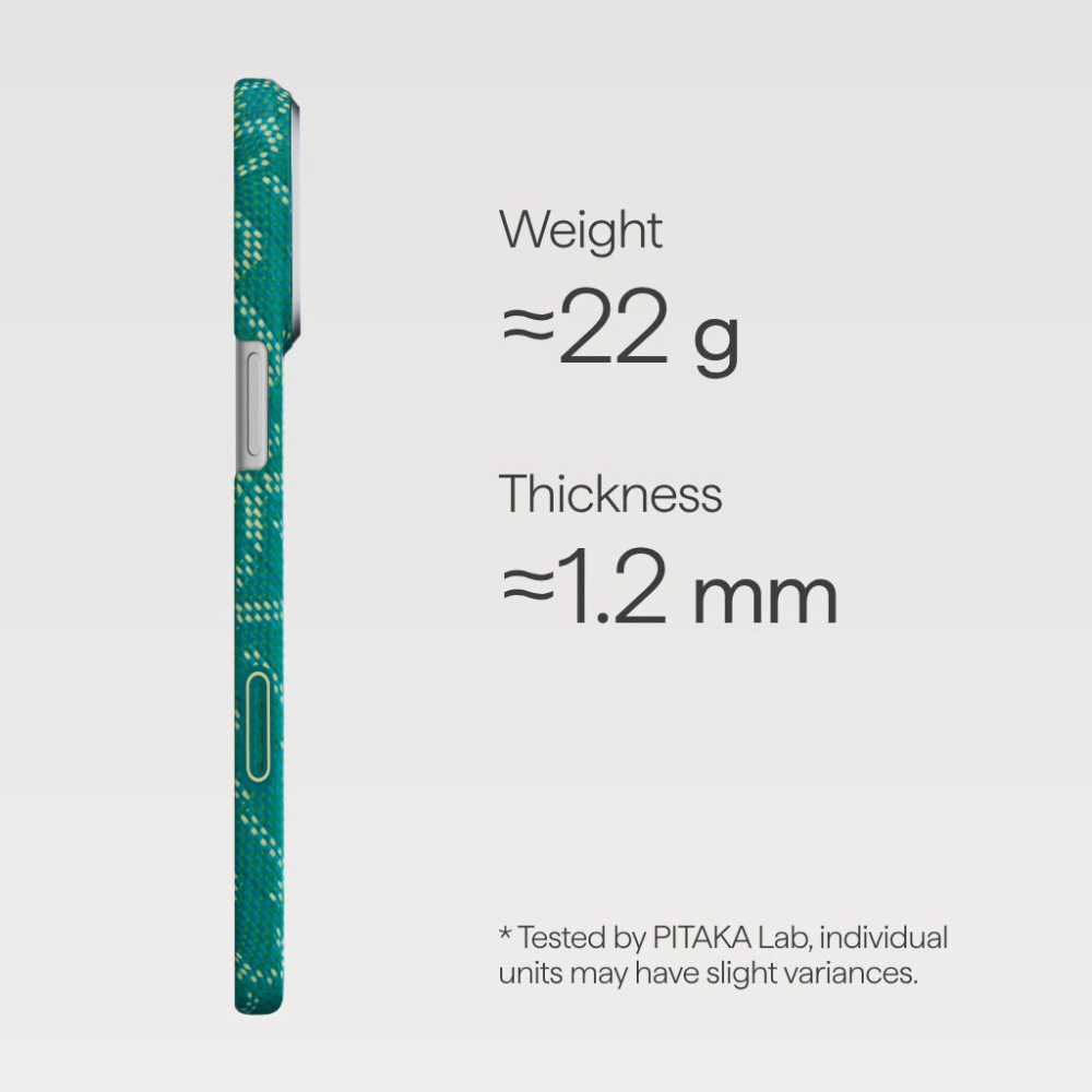 Pitaka Ultra-Slim Case for  iPhone 17 Pro Gold/Green [4]