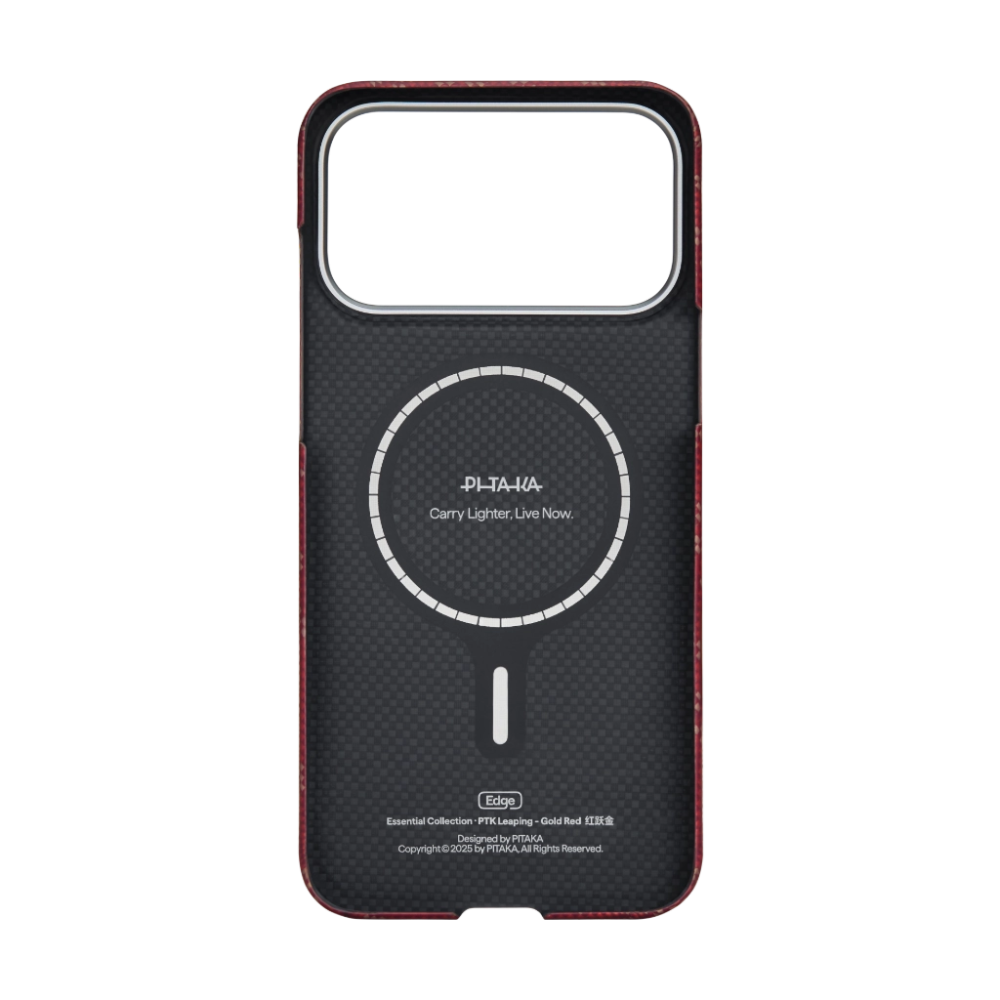 Pitaka Ultra-Slim Case for  iPhone 17 Pro Max Gold/Red       [2]