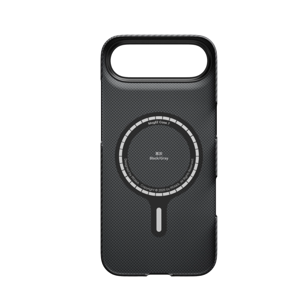 Pitaka Ultra-Slim Case (With PitaTap) for iPhone 17 Air Black/Grey [4]