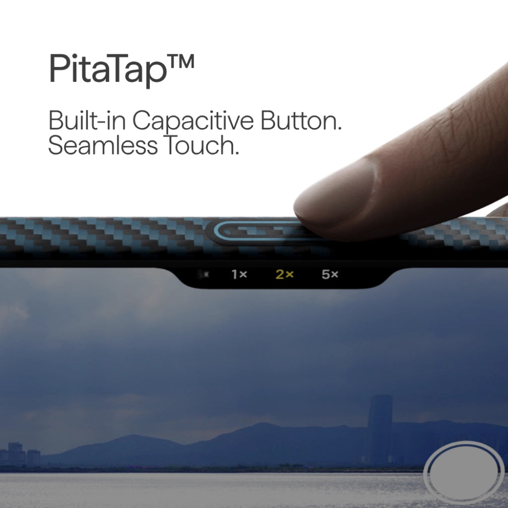Pitaka Ultra-Slim Case (With PitaTap) for iPhone 17 Pro Black/Blue [6]
