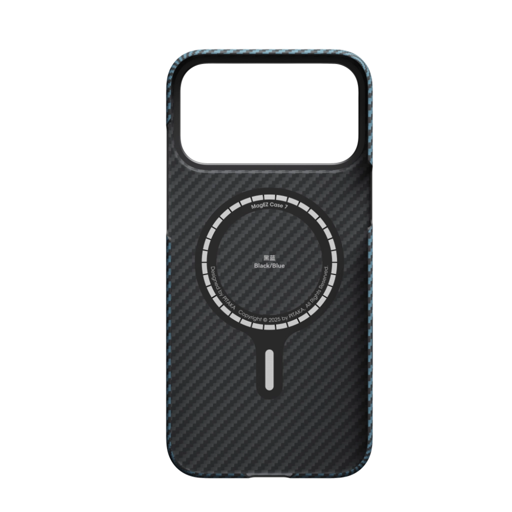 Pitaka Ultra-Slim Case (With PitaTap) for iPhone 17 Pro Black/Blue [4]