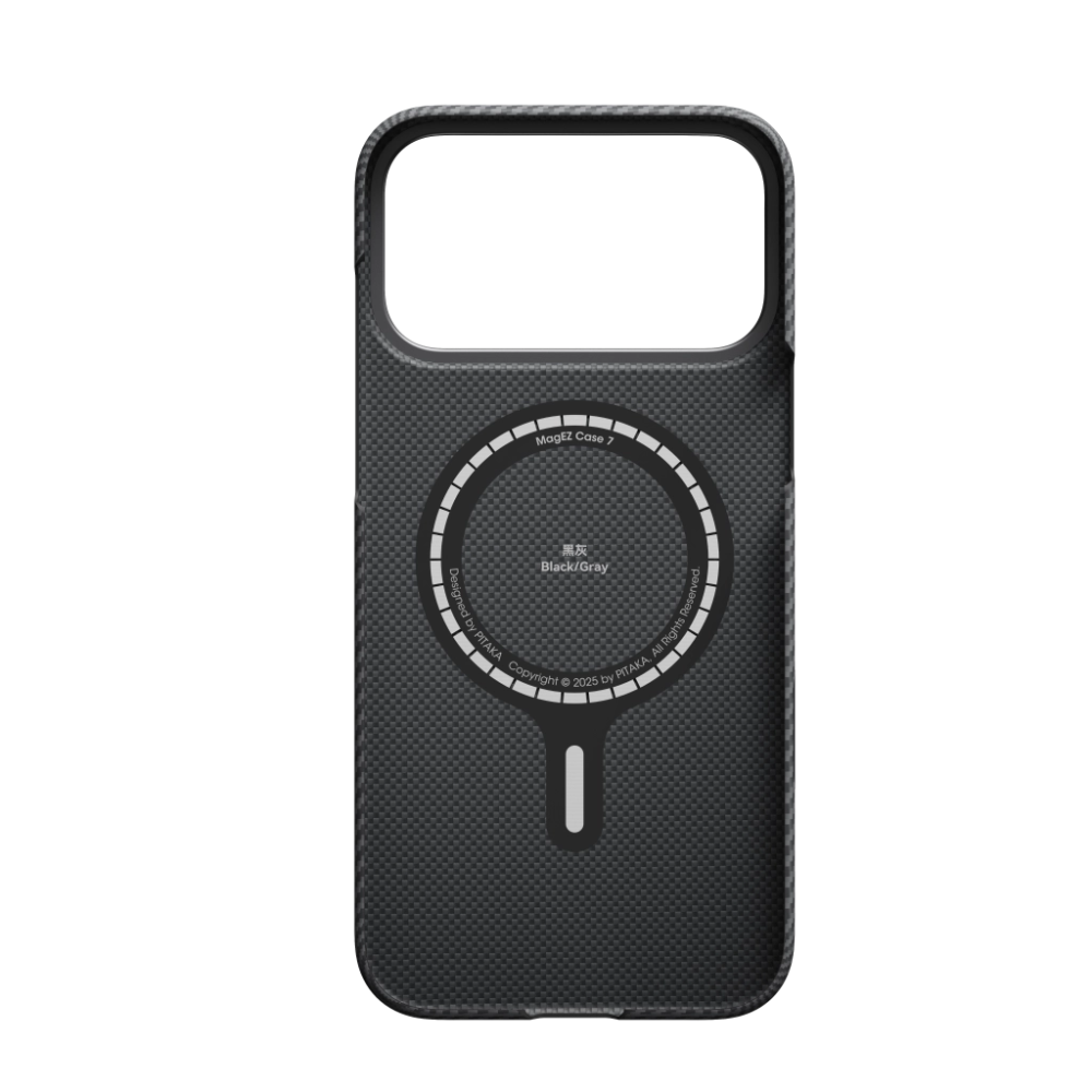 Pitaka Ultra-Slim Case (With PitaTap) for iPhone 17 Pro Max Black/Grey [2]