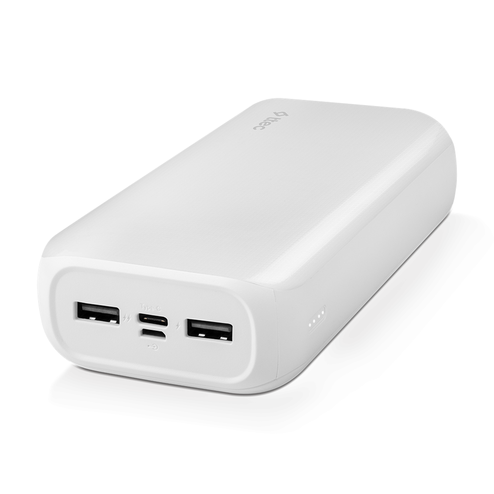 Портативное зарядное устройство ttec Powerbank 30.000 mAh ReCharger Ultra, белого цвета. [2]