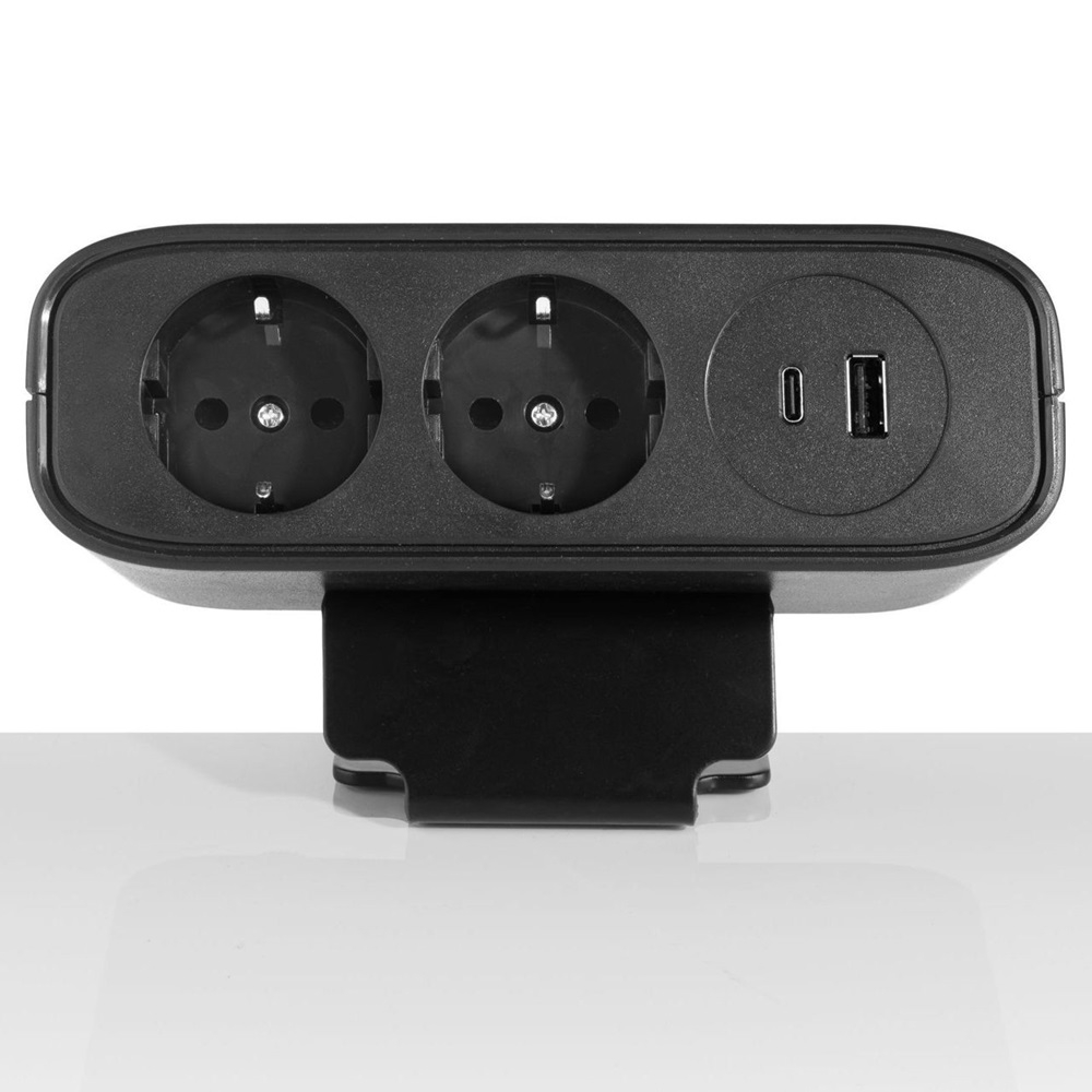 Розетка Omni Power, вилка EU, 2 розетки, 1 USB, 1 Type-C, черный. [2]