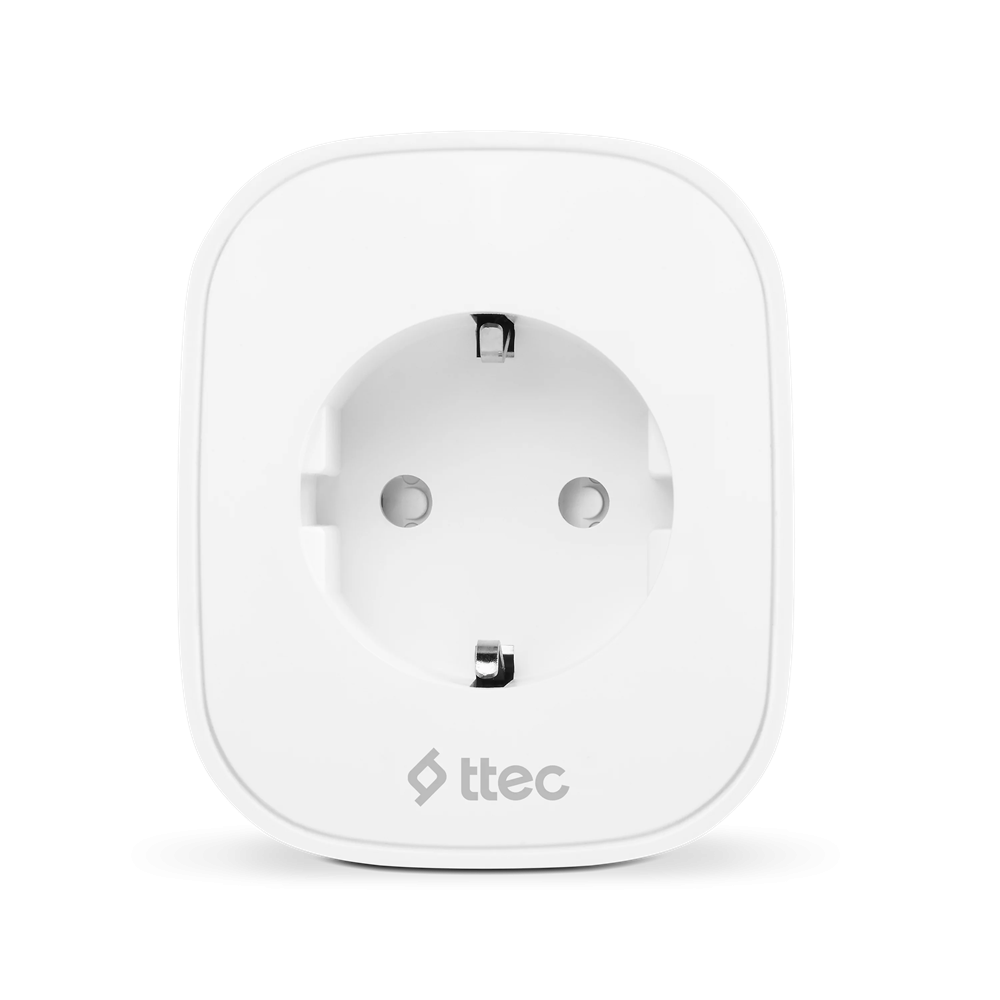 Умная розетка ttec Smart Plug 16A WiFi с защитой от тока, белая [2]