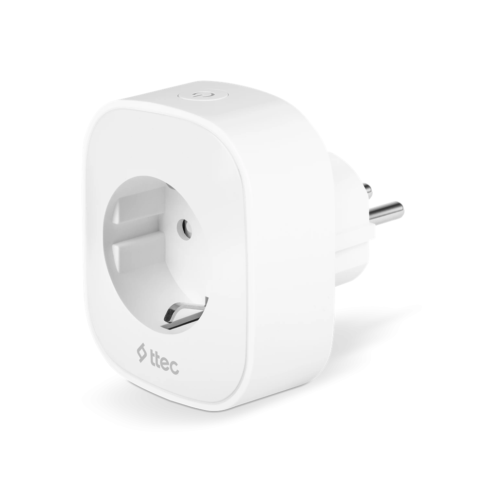 Умная розетка ttec Smart Plug 16A WiFi с защитой от тока, белая [1]