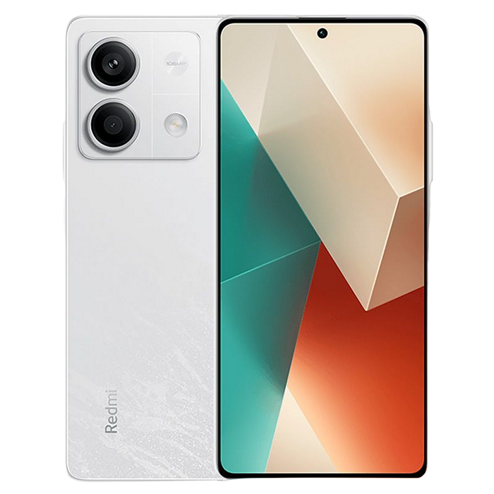 Telefon Redmi Note 13 5G 8/256GB EU Arctic White Diagonala ecranului: 6,67 ", Rezolutia ecranului: 2400x1080, Max. Rezoluția camerei: 108 MP, Cameră frontală: 16 MP, Capacitate acumulator: 5000 mAh, Chipset: Mediatek Dimensity 6080, Platformă software: Android, Grad de protecție: IP54, [3]