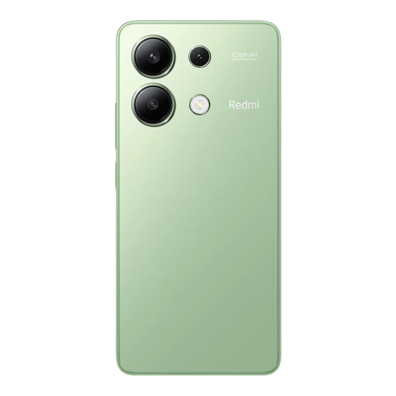 Telefon Redmi Note 13 6/128GB EU Mint Green Diagonala ecranului: 6,67 ", Rezolutia ecranului: 2400x1080, Max. Rezoluția camerei: 108 MP, Cameră frontală: 16 MP, Capacitate acumulator: 5000 mAh, Chipset: Qualcomm SM6225 Snapdragon 685, Platformă software: Android, Grad de protecție: IP54, [6]