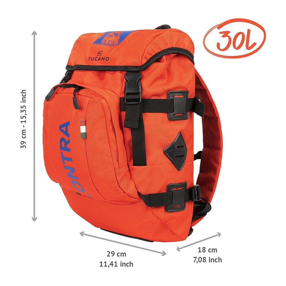 Tucano Travel Backpack Lontra 2 Waterproof 30L, Orange [3]