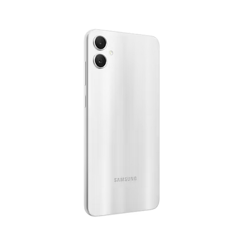 Telefon Samsung Galaxy A05 4/128Gb Silver Diagonala ecranului: 6,7 ", Rezolutia ecranului: 1600 x 720, Max. Rezoluția camerei: 50 MP, Cameră frontală: 8 MP, Capacitate acumulator: 5000 mAh, Chipset: Mediatek MT6769V/CZ Helio G85, Platformă software: Android, [9]