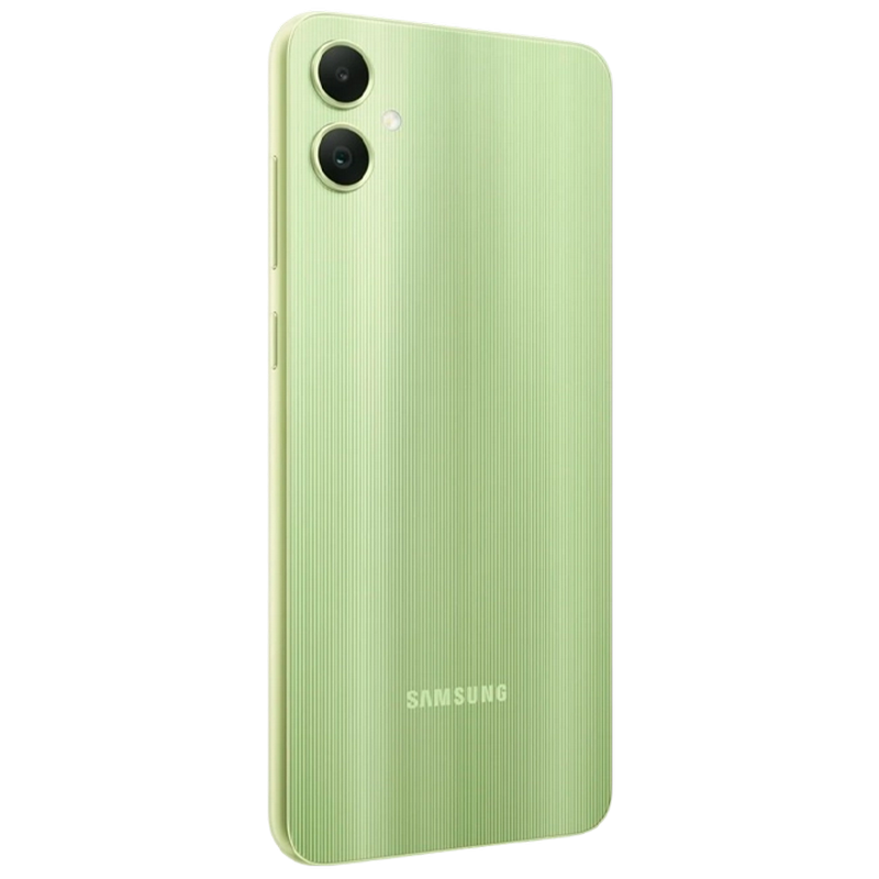 Telefon Samsung Galaxy A05 4/64Gb Light Green Diagonala ecranului: 6,7 ", Rezolutia ecranului: 1600 x 720, Max. Rezoluția camerei: 50 MP, Cameră frontală: 8 MP, Capacitate acumulator: 5000 mAh, Chipset: Mediatek MT6769V/CZ Helio G85, Platformă software: Android, [11]