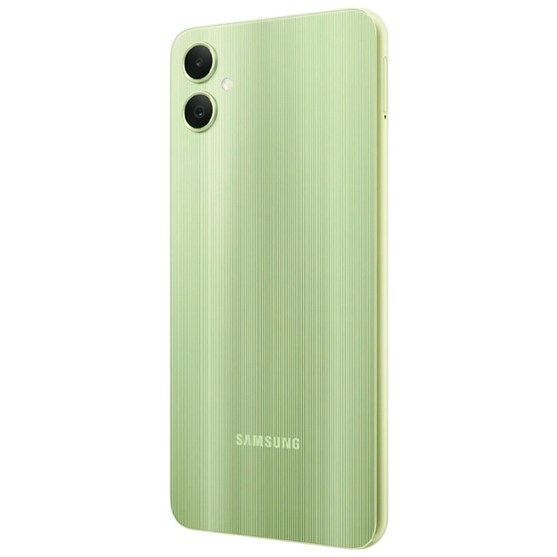 Telefon Samsung Galaxy A05 4/64Gb Light Green Diagonala ecranului: 6,7 ", Rezolutia ecranului: 1600 x 720, Max. Rezoluția camerei: 50 MP, Cameră frontală: 8 MP, Capacitate acumulator: 5000 mAh, Chipset: Mediatek MT6769V/CZ Helio G85, Platformă software: Android, [18]