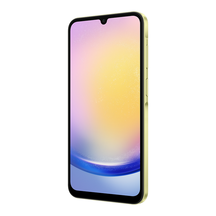 Telefon Samsung Galaxy A25 5G 6/128Gb Yellow Diagonala ecranului: 6,5 ", Rezolutia ecranului: 2340x1080, Max. Rezoluția camerei: 50 MP, Cameră frontală: 13 MP, Capacitate acumulator: 5000 mAh, Chipset: Exynos 1280, Platformă software: Android, [4]