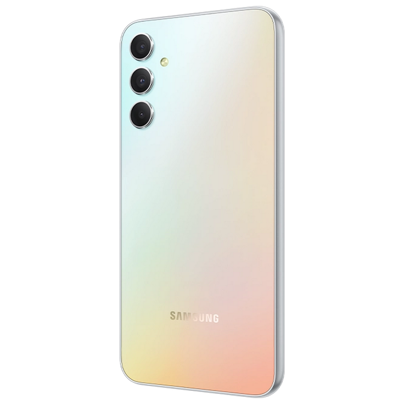 Telefon Samsung Galaxy A34 5G 8/256Gb Silver Diagonala ecranului: 6,6 ", Rezolutia ecranului: 2400x1080, Max. Rezoluția camerei: 48 MP, Cameră frontală: 13 MP, Capacitate acumulator: 5000 mAh, Chipset: MediaTek MT6877, Platformă software: Android, Grad de protecție: IP67 rezistent la praf/apă, [10]