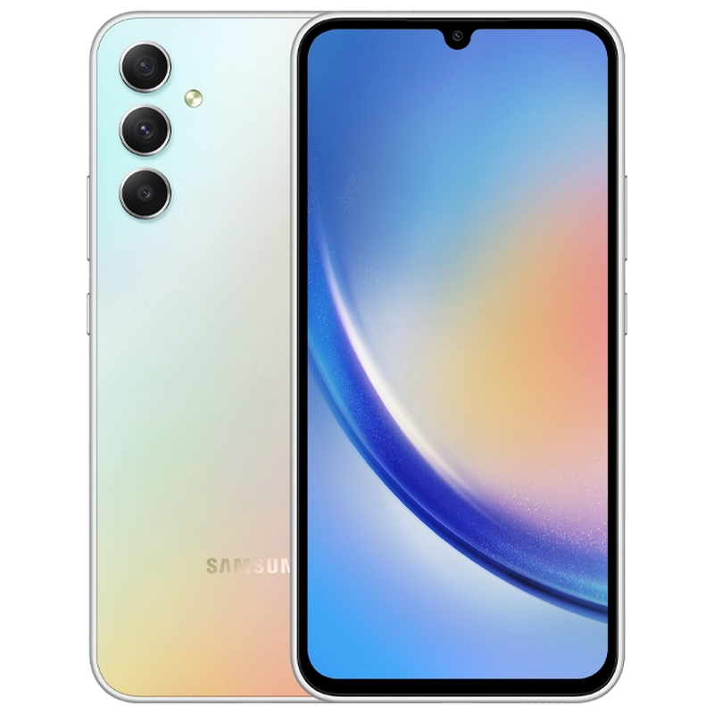 Telefon Samsung Galaxy A34 5G 8/256Gb Silver Diagonala ecranului: 6,6 ", Rezolutia ecranului: 2400x1080, Max. Rezoluția camerei: 48 MP, Cameră frontală: 13 MP, Capacitate acumulator: 5000 mAh, Chipset: MediaTek MT6877, Platformă software: Android, Grad de protecție: IP67 rezistent la praf/apă, [15]