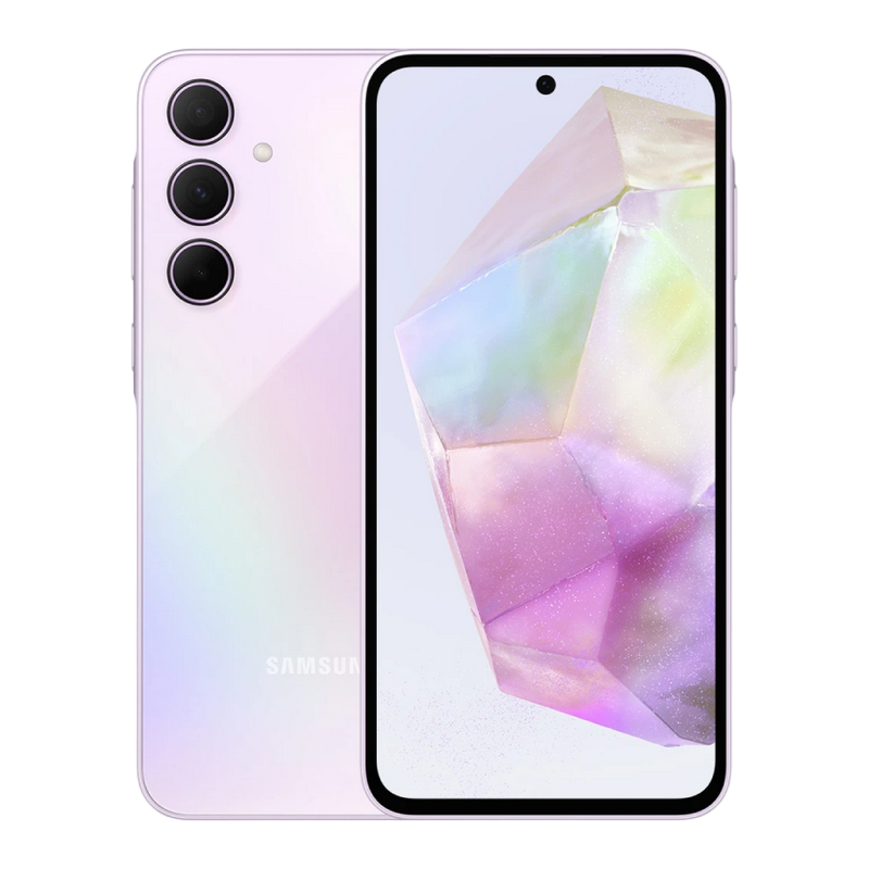 Telefon Samsung Galaxy A35 5G 6/128GB Light Violet Diagonala ecranului: 6,6 ", Rezolutia ecranului: 2340x1080, Max. Rezoluția camerei: 50 MP, Cameră frontală: 13 MP, Capacitate acumulator: 5000 mAh, Chipset: Exynos 1380, Platformă software: Android, Grad de protecție: IP67 rezistent la praf/apă, [7]