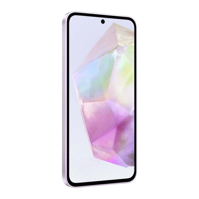 Telefon Samsung Galaxy A35 5G 6/128GB Light Violet Diagonala ecranului: 6,6 ", Rezolutia ecranului: 2340x1080, Max. Rezoluția camerei: 50 MP, Cameră frontală: 13 MP, Capacitate acumulator: 5000 mAh, Chipset: Exynos 1380, Platformă software: Android, Grad de protecție: IP67 rezistent la praf/apă, [3]