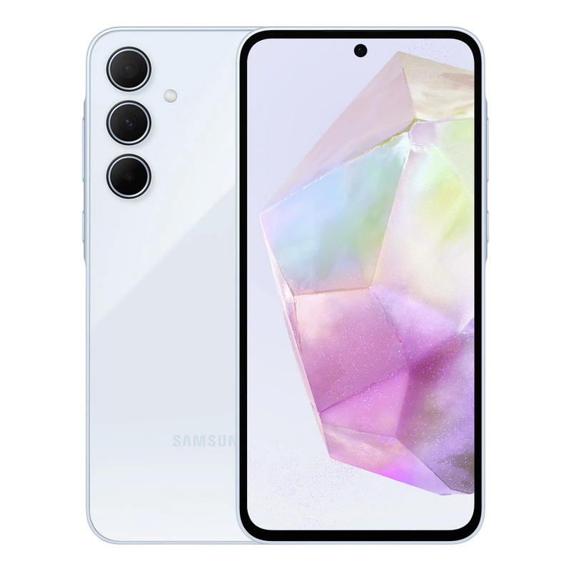 Telefon Samsung Galaxy A35 5G 8/256GB Light Blue Diagonala ecranului: 6,6 ", Rezolutia ecranului: 2340x1080, Max. Rezoluția camerei: 50 MP, Cameră frontală: 13 MP, Capacitate acumulator: 5000 mAh, Chipset: Exynos 1380, Platformă software: Android, Grad de protecție: IP67 rezistent la praf/apă, [8]
