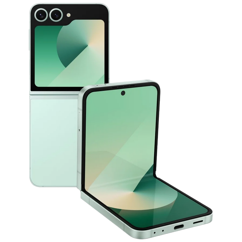 Telefon Samsung Galaxy Flip6 12/256Gb Mint Diagonala ecranului: 6,7 ", Rezolutia ecranului: 2640x1080, Max. Rezoluția camerei: 50 MP, Cameră frontală: 10 MP, Capacitate acumulator: 4000 mAh, Chipset: Qualcomm SM8650-AB Snapdragon 8 Gen 3, Platformă software: Android, Grad de protecție: IP48 rezistent la apă, [5]