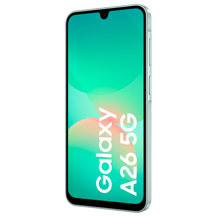 Телефон Samsung Galaxy A26 5G 8/256Гб Light Green Диагональ экрана: 6,7 ", Разрешение экрана: 2340x1080, Макс. разрешение камеры: 50 MP, Фронтальная камера: 13 MP, Ёмкость аккумулятора: 5000 mAh, Чипсет: Exynos 1380, Программная платформа: Android, Степень защиты: IP67 пыле/водостойкий, [3]