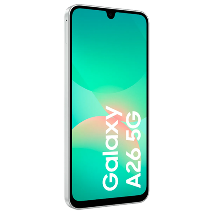 Telefon Samsung Galaxy A26 5G 8/256Gb White Diagonala ecranului: 6,7 ", Rezolutia ecranului: 2340x1080, Max. Rezoluția camerei: 50 MP, Cameră frontală: 13 MP, Capacitate acumulator: 5000 mAh, Chipset: Exynos 1380, Platformă software: Android, Grad de protecție: IP67 rezistent la praf/apă, [4]