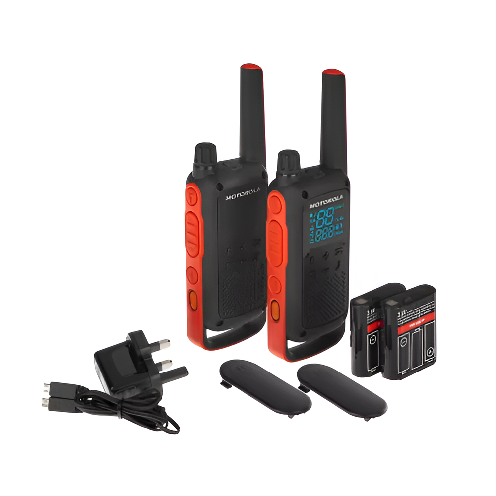 Motorola Walkie-Talkie TalkAbout T82, Twin, IPx2, 16 Channels, 10km, Black [1]