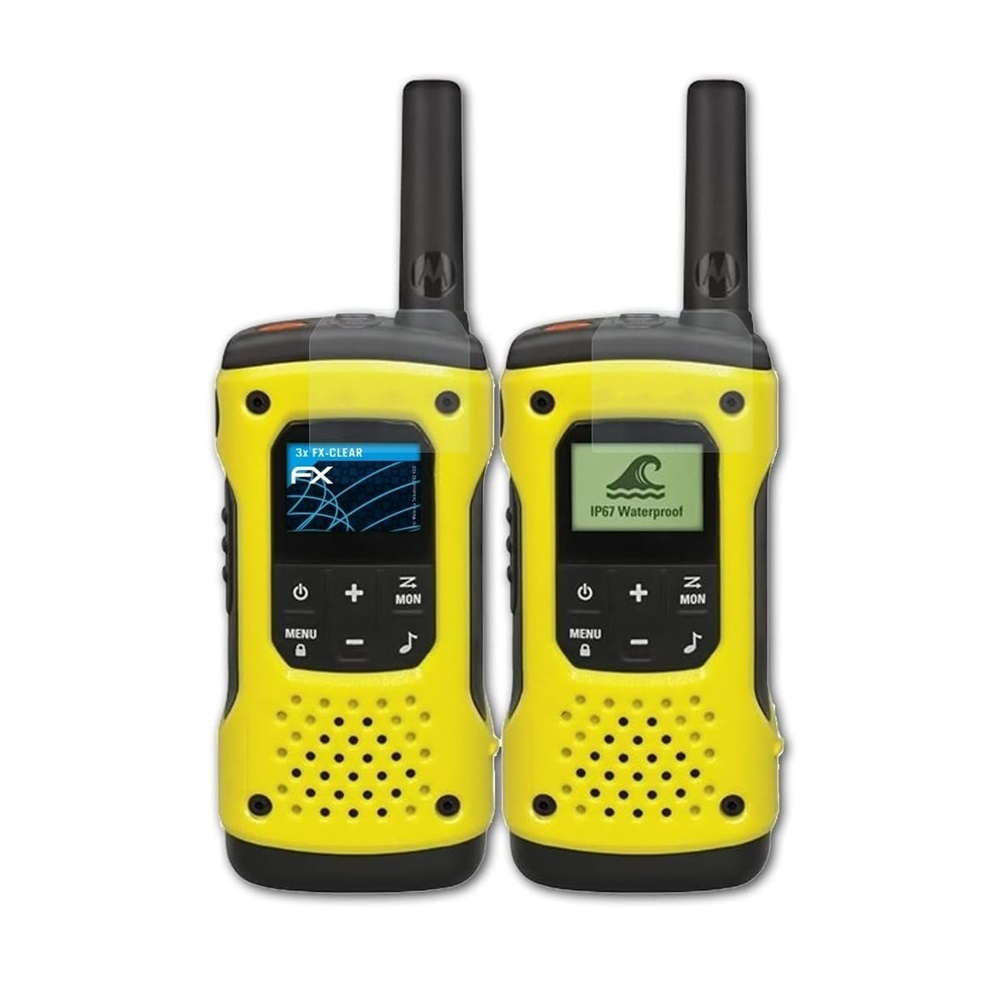 Motorola Walkie-Talkie TalkAbout T92 H2O, Twin, IP67, 16 Channels, 10km, Yellow/Black (2023 edition) [1]