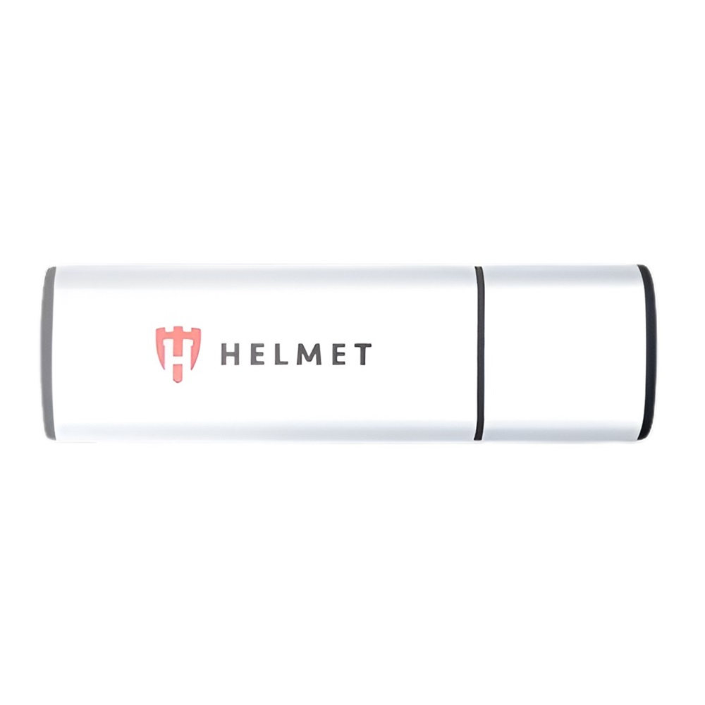 Helmet USB Flash Drive 2.0 серии Basic Line на 16 Гб, серебристый [1]