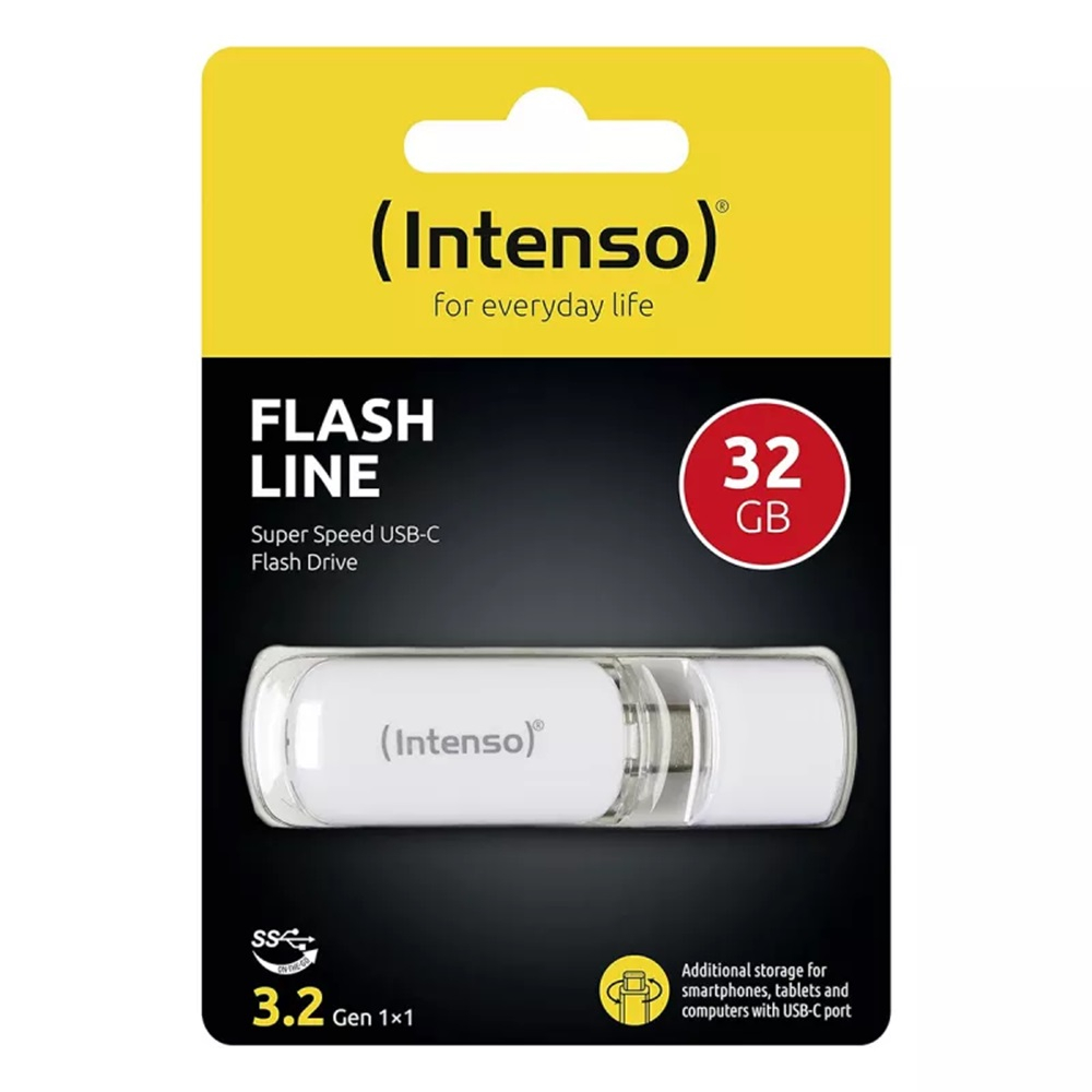 Intenso® USB Drive 3.2 Gen 1x1 (5 Гбит/с, USB-C) Flash Line 32 ГБ, Белый [2]