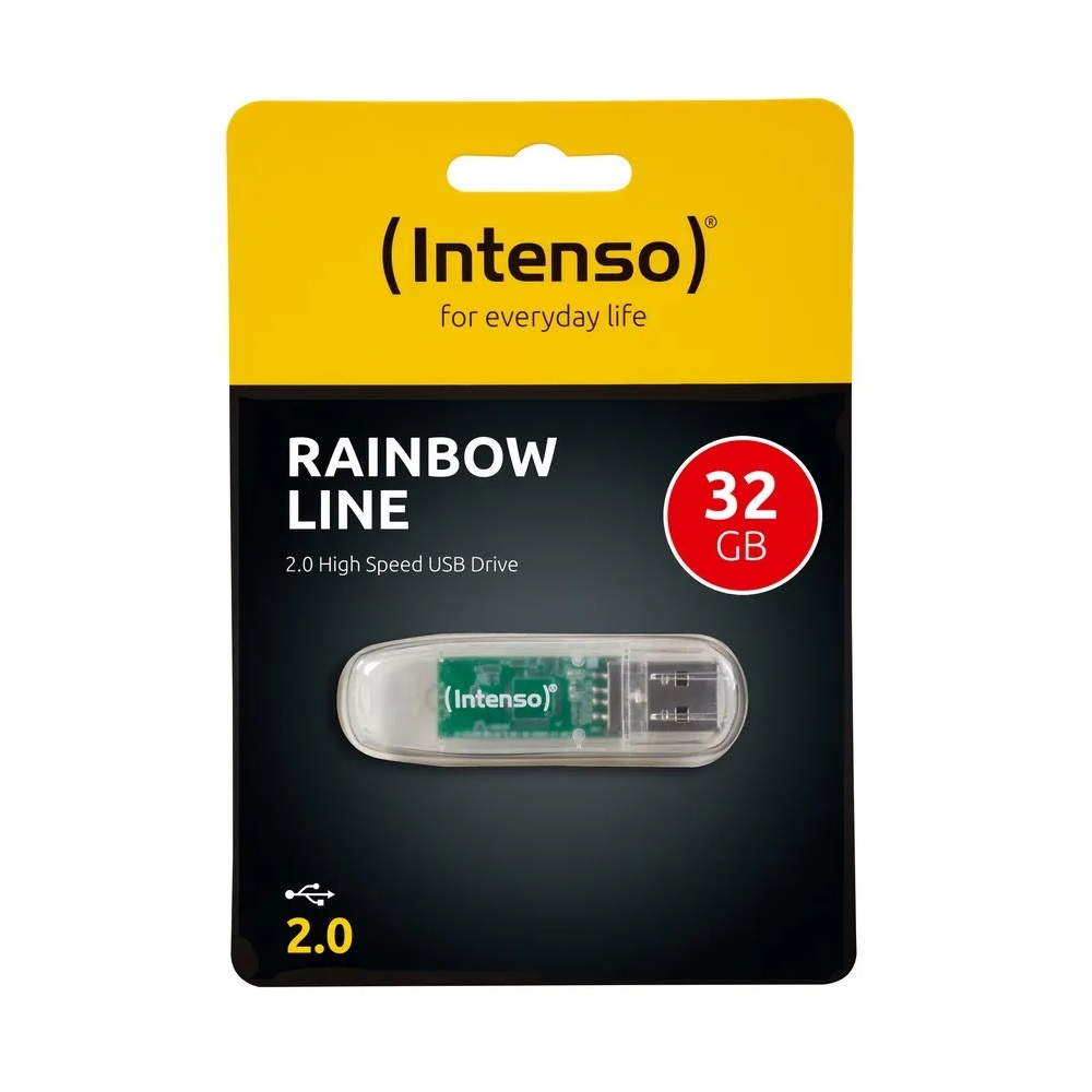 Intenso® USB Drive 2.0 Rainbow Line 32 GB, Transparent [1]