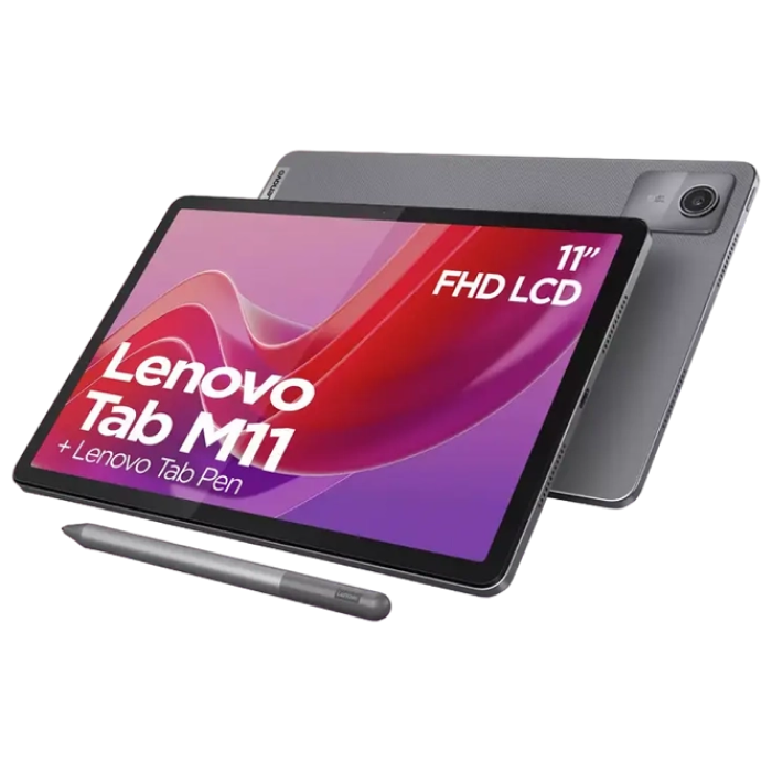 Tableta Lenovo Tab M11 - TB330XU Grey - 11 MediaTek Helio G88 4Gb 128Gb LTE Diagonala ecranului: 11", Rezolutia ecranului:  IPS FHD+ (1920x1200) 400nits, MediaTek Helio G88 8-Core, 4Gb, 128Gb, 802.11ax + Bluetooth, 4G LTE Single Nano-SIM, GPS, micro SD Reader up to 1Tb, 8MP Front Camera, 8MP Rear Camera, Android 13, 7040mAh, 465g, Luna Grey, Case, Pen [5]